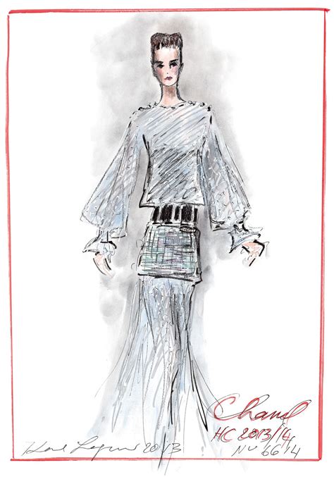 chanel croquis lagerfel|karl lagerfeld chanel runway.